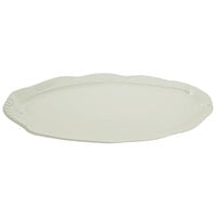 Bon Chef 2065 28" x 12" Ivory Sandstone Finish Cast Aluminum Shell and Fish Platter