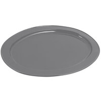 Bon Chef 2045 20" x 14" Smoke Gray Sandstone Finish Cast Aluminum Oval Platter