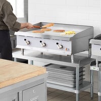 Cooking Performance Group GT-CPG-36-NL 36 inch Gas Countertop Griddle with Flame Failure Protection and Thermostatic Controls - 90,000 BTU