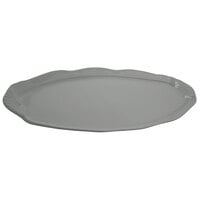 Bon Chef 2065 28" x 12" Platinum Gray Sandstone Finish Cast Aluminum Shell and Fish Platter