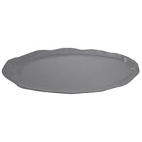 Bon Chef 2065 28" x 12" Smoke Gray Sandstone Finish Cast Aluminum Shell and Fish Platter