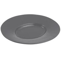 Bon Chef 2090 19" x 16" Smoke Gray Sandstone Finish Cast Aluminum Wide Rim Platter