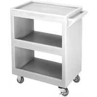 Cambro BC2254S191 Granite Gray Three Shelf Service Cart - 28 inch x 16 inch x 32 1/4 inch