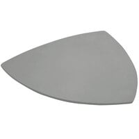 Bon Chef 9162 24 inch Platinum Gray Sandstone Finish Cast Aluminum Triangle Serving Plate