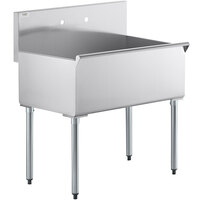 Regency 36 inch 16-Gauge Stainless Steel One Compartment Commercial Utility Sink - 36 inch x 21 inch x 14 inch Bowl