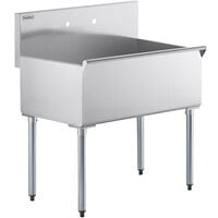 Steelton 36 inch 16-Gauge Stainless Steel One Compartment Commercial Utility Sink - 36 inch x 21 inch x 14 inch Bowl