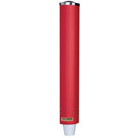 San Jamar C4410PRD Pull-Type Red Wall Mount 12 - 24 oz. Paper / Plastic Cup Dispenser