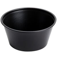 Solo P325BLK 3.25 oz. Black Polystyrene Souffle Cup / Portion Cup - 2500/Case