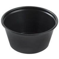 Solo P200BLK 2 oz. Black Polystyrene Souffle Cup / Portion Cup - 2500/Case