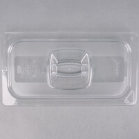 Rubbermaid FG121P23CLR 1/3 Size Clear Food Pan Lid with Peg Hole and Handle