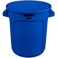 Rubbermaid 1779699 BRUTE Blue 10 Gallon Round Trash Can