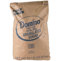 Domino Pure Cane Extra Fine Granulated Sugar - 50 lb.
