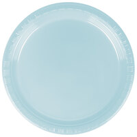 Creative Converting 28157011 7 inch Pastel Blue Plastic Plate - 240/Case