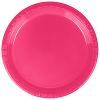 Creative Converting 28177011 7 inch Hot Magenta Pink Plastic Plate - 240/Case