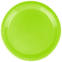 Creative Converting 28312311 7 inch Fresh Lime Green Plastic Plate - 240/Case