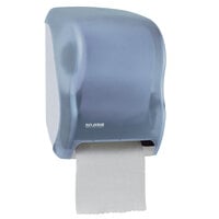 San Jamar T1300TBL Tear-N-Dry Classic Hands Free Roll Towel Dispenser - Arctic Blue