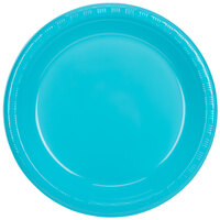 Creative Converting 28103931 10" Bermuda Blue Plastic Plate - 240/Case