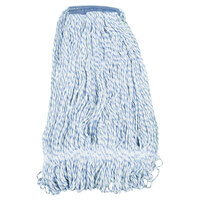 Continental Huskee Finish A11413 Blue and White Large Rayon Blend Looped End Finishing Wet Mop Head with 1 1/4" Headband