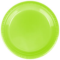 Creative Converting 28312321 9 inch Fresh Lime Green Plastic Plate - 240/Case