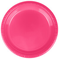 Creative Converting 28177021 9 inch Hot Magenta Pink Plastic Plate - 240/Case