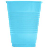 Creative Converting 28103981 16 oz. Bermuda Blue Plastic Cup - 240/Case