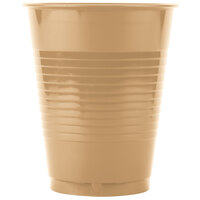 Creative Converting 28103081 16 oz. Glittering Gold Solid Plastic Cup - 240/Case