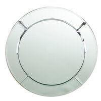 The Jay Companies 1330051 13 inch Round Glass Mirror Charger Plate - 12/Pack