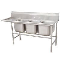 Advance Tabco 94-83-60-24 Spec Line Three Compartment Pot Sink with One Drainboard - 95 inch - Left Drainboard