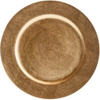The Jay Companies 1421917AP-F 13 inch Round Gold Plastic Charger Plate