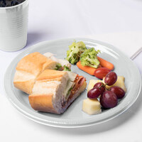 Creative Converting 28106031B 10 inch Shimmering Silver Plastic Plate - 600/Case