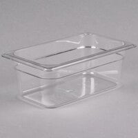 Cambro 44CW135 Camwear 1/4 Size Clear Polycarbonate Food Pan - 4 inch Deep