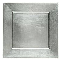 The Jay Companies A81HR-13 13 inch x 13 inch Square Silver Plastic Charger Plate