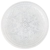 The Jay Companies 1900052 13 inch Round Divine Silver Glass Charger Plate