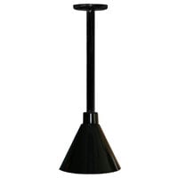 Hanson Heat Lamps 400-LGT-B Rigid Ceiling Mount Heat Lamp with Black Finish