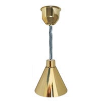 Hanson Heat Lamps 400-RET-BR Retractable Cord Ceiling Mount Heat Lamp with Brass Finish