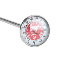 Taylor 6092NRDBC 5 inch Instant Read Reduce Cross-Contamination Pocket Probe Dial Thermometer - Red / Raw Meat