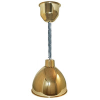 Hanson Heat Lamps 800-RET-BR Retractable Cord Ceiling Mount Heat Lamp with Brass Finish