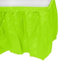 Creative Converting 743123 14' x 29" Fresh Lime Green Disposable Plastic Table Skirt