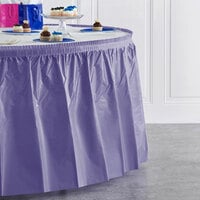 Creative Converting 10039 14' x 29 inch Purple Disposable Plastic Table Skirt