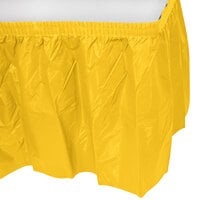 Creative Converting 10041 14' x 29 inch School Bus Yellow Disposable Plastic Table Skirt