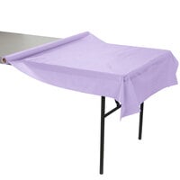 Creative Converting 13013 100' Lavender Disposable Plastic Tablecover