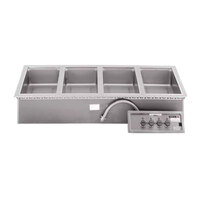 Wells 5P-MOD400TDMAFS 4 Pan Drop-In Hot Food Well with Drain Manifolds and Autofill - Single Thermostatic Control Panel