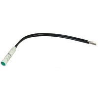 All Points 38-1474 Green Flush Lens Signal Light with Wire Leads - 125V