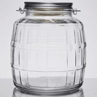 Anchor Hocking 85728AHG17 1 Gallon Barrel Jar with Brushed Aluminum Lid