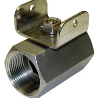 All Points 56-1257 1 1/4" FPT Stainless Steel Drain Valve with Bracket