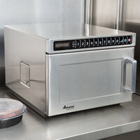 Amana HDC18SD2 1800W Heavy Duty Stainless Steel Commercial Microwave with Solid Door - 208/240V