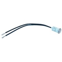 All Points 38-1506 White Flush Lens Signal Light with Wire Leads - 125V