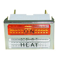 All Points 38-1191 On and Heat Signal Light; 1 1/4 inch x 13/16 inch; Amber / Clear; 200 - 240V