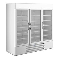 Beverage-Air MMR72HC-1-W MarketMax 75" White Refrigerated Glass Door Merchandiser with LED Lighting