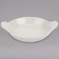 Hall China HL4310AWHA Ivory (American White) 5 oz. Au Gratin Baking Dish - 24/Case